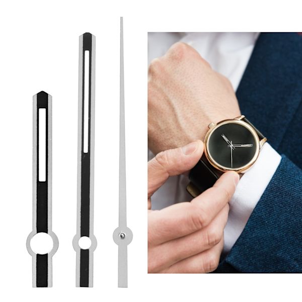 M021 Klocka Timme Minut Sekund Visare Klockvisare Passar för 2836 Urverk Klocka Silver