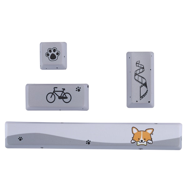 Lille Grå Hund Mønster Mekanisk Tastatur Keycaps Sæt SpaceEScEnterNumpad Enter Key Caps (Lille Grå Hund Mønster, 4 stk.)