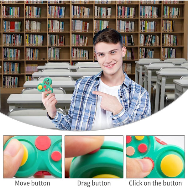 Fidgetlegetøj til voksne, Fidget Pad påskekurvfyld til drenge piger, Sensorisk legetøj Stressaflastende terningklikkercontroller, Fidget Spinner