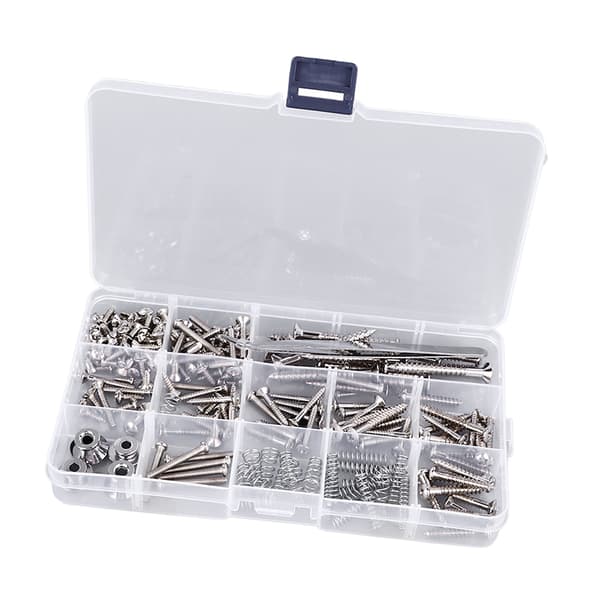 Elektrisk Gitarr Skruv Kit Reparations Luthier Verktyg Remspänne Set Delar Tillbehör Silver
