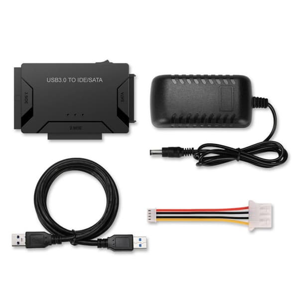 USB 3.0 til intern harddiskadapter for 2,5\"/3,5\" SATA HDD/SSD og IDE-harddisker
