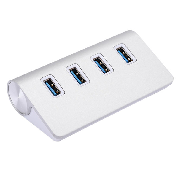 Aluminiumlegering 4 Portar USB3.0 Hub Höghastighets Dator/Laptop Splitter Adapter