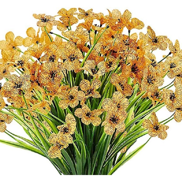 UV Resistant Yellow Artificial Flowers for Outdoor Decoration