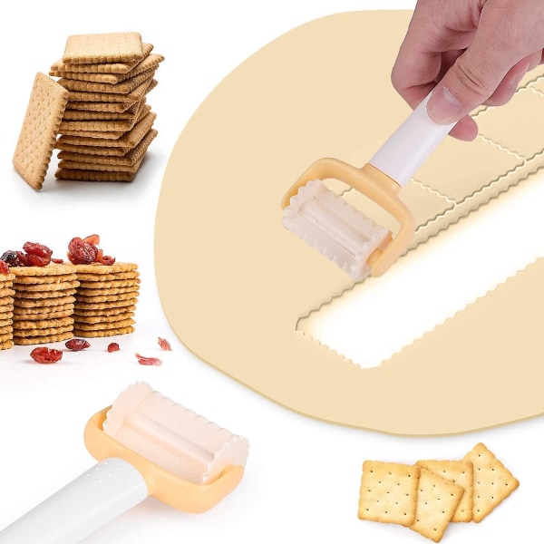 Multifunktions plastikkageformkit - 3 dele køkkentilbehør til gør-det-selv-pizza, kage og brøddekoration