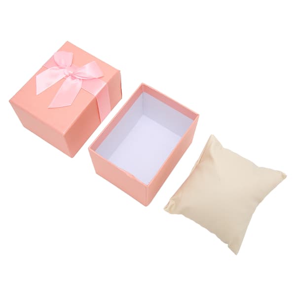 Klockförvaringslåda Rosett Klockfodral Klockpresentförpackning för Jul Jubileum Födelsedag Rosa