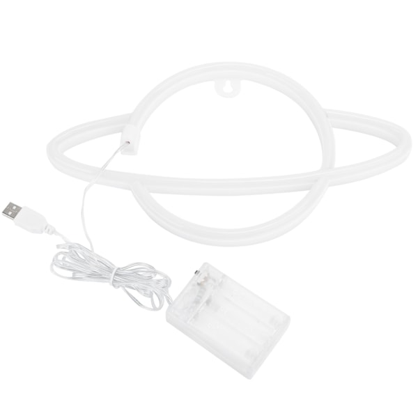 LED Neon Lys Planet Neon Skilt Dekorativ Natlampe til Soveværelse Bar USB/Batteridrevet Rød