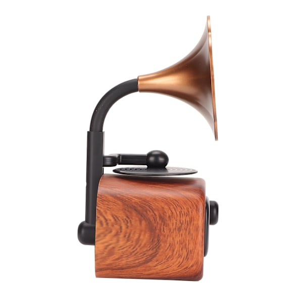 Retro Bluetooth-kaiutin Trumpetti Kukka Ammattimainen Vahva Basso Kannettava Puutyylinen Stereokaiutin Kotiin Vaalea Puun Väri