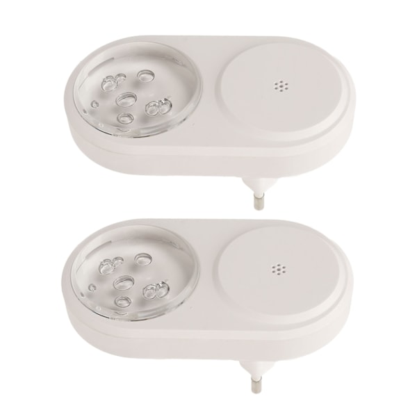 2 stk. Plug-in Natlampe LED RGB Varm Hvid Tilstand 55 Lumen Sød Børnelampe til Soveværelse EU Stik 100‑240V