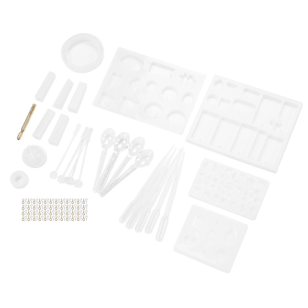 Kristall Epoxiform Klo Nagel Silikonform Set Gjutning DIY Tärningsform Hantverksverktyg