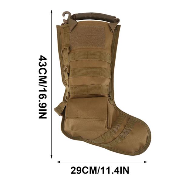 1 kpl Nylon Taktinen Joulusukka Säilytyspussi Ulkoilu Sotilaallinen Lisätarvikepussi (Khaki)