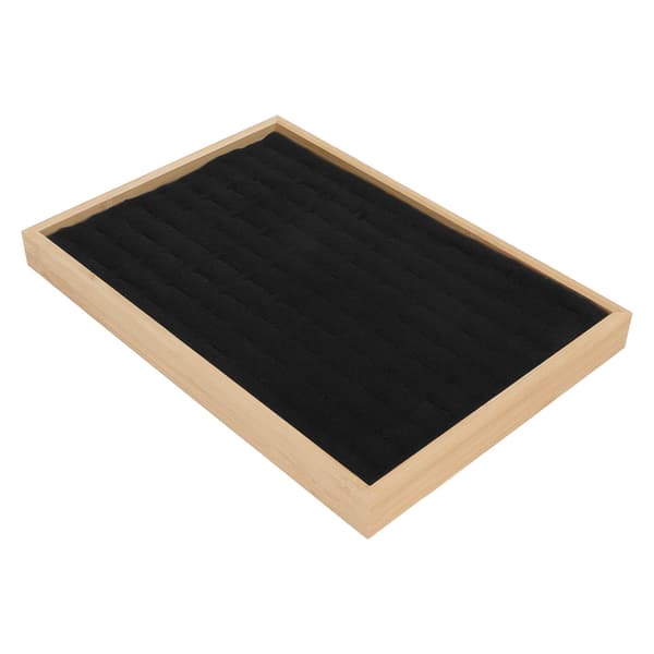 Smykkeskuffe Organizer Multipurpose 100 Rum Ring Skuffe Opbevaringsindsats til Smykkebutik Messe Sort