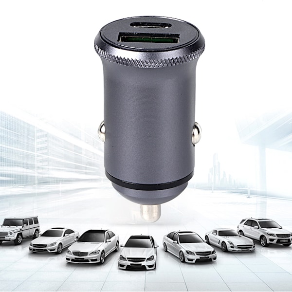 Kannettava kaksois-USB-portti nopea autolaturi QC3.0-tuelle