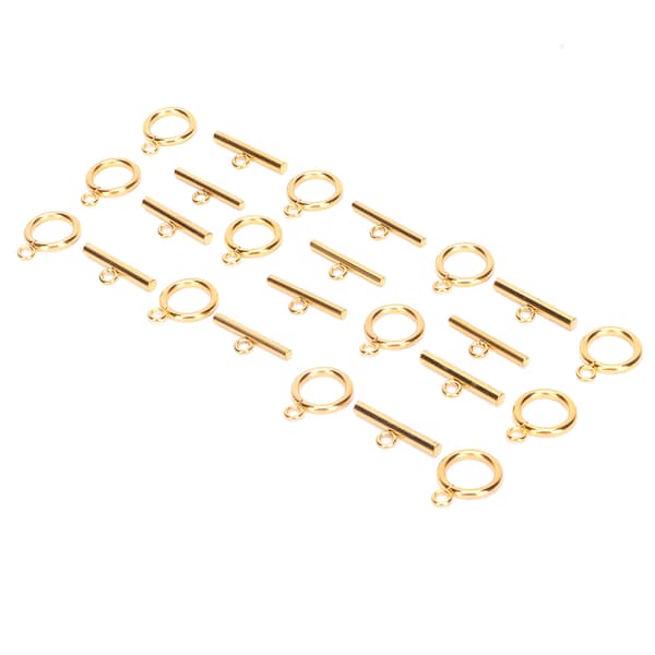 DIY Halskjede Armbånd Smykkelaging Rustfritt Stål Toggle Låser Bar Sett Toggle Koblinger Gull