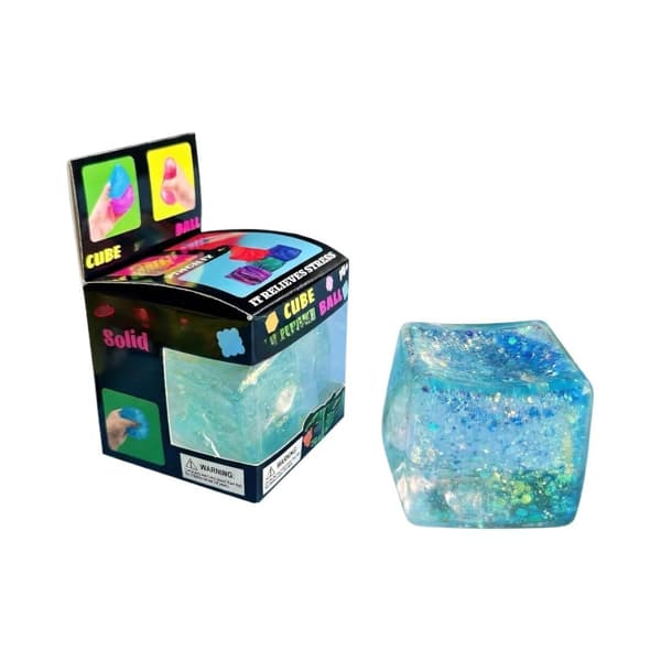 Nice Cube Squishy Stress Cube för vuxna, Squishy Slow Rising Fidget Cube Sensorisk för ångestlindring Högdensitets Ice Squeeze Ball Cubes
