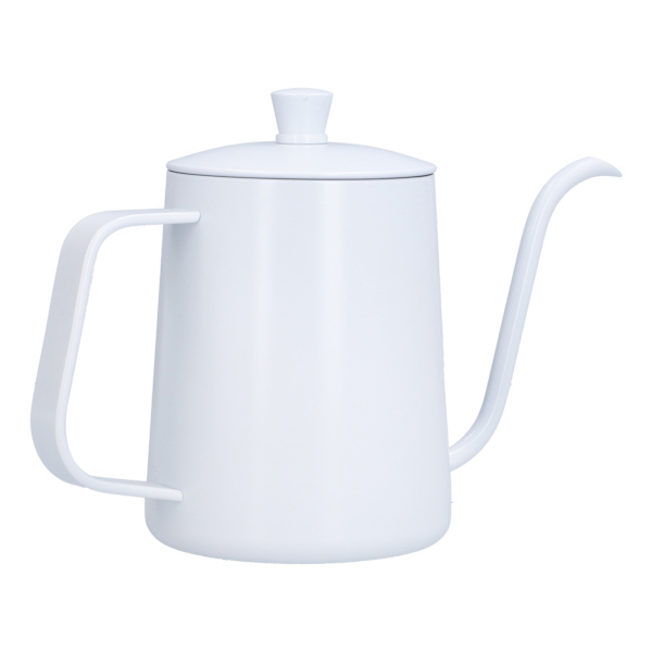 Kaffekedel Rustfrit Stål Mini Bærbar Hvid Tynd Tud Hæld Over Kedel til Rejser Camping Te Kaffe