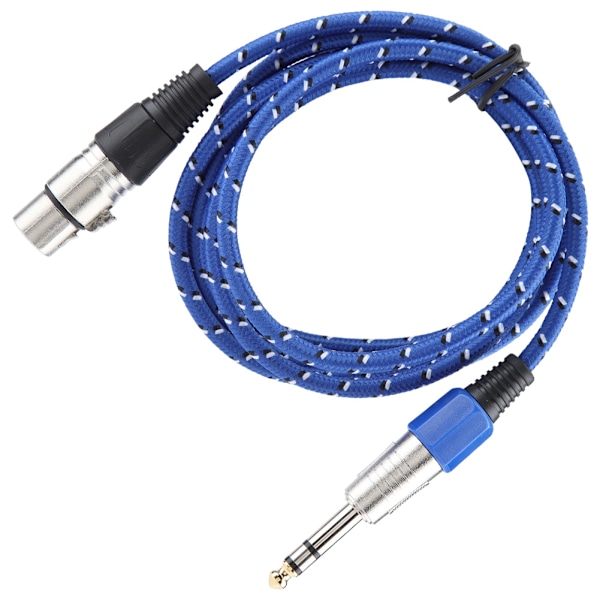 6,35 mm Skærmet Bil Audio Linje Modificeret Interconnect Kabel 1,8 m (Blå)