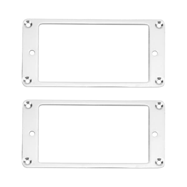 2 st Elektrisk Gitarr Pickup Ring Metall Platt Monteringsram Musikinstrument Tillbehör Silver