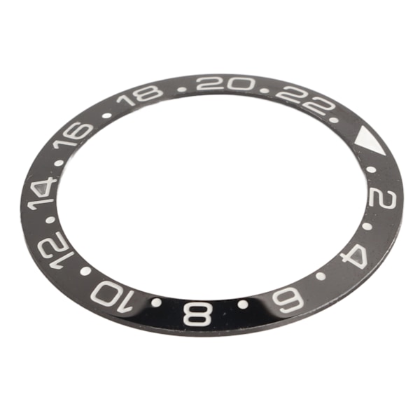 Keramisk Klockring Svart Bas Vit Siffra Klockring Insats Ersättningsdelar Tillbehör för Reparation 38mm