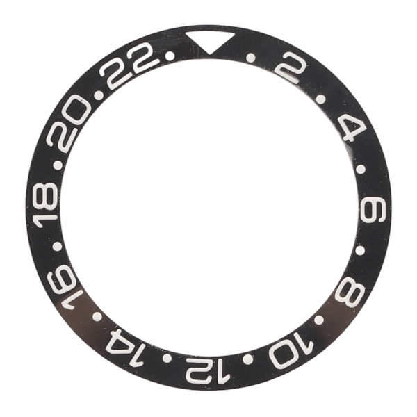 Keramisk Klockring Svart Bas Vit Siffra Klockring Insats Ersättningsdelar Tillbehör för Reparation 40mm