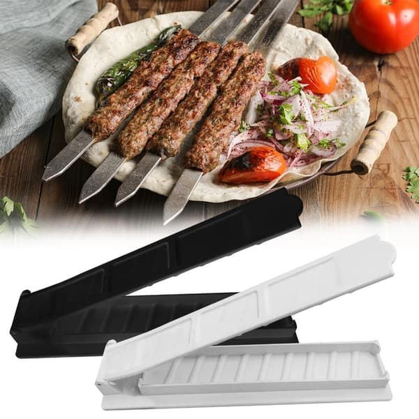 Gigaax Kebab Maker, Plast Kebab Press, Manuell Kabob Form, Form white one size
