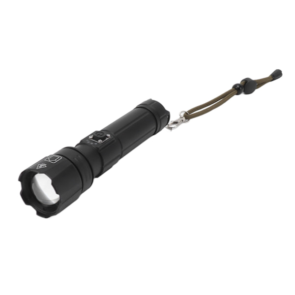 LED Ficklampa 5 Lägen Justerbart Fokus Uppladdningsbar Campingficklampa för Vandring Promenader Resor 7000LM