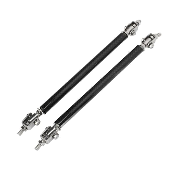 2 stk. 15 cm Front Bumper Lip Splitter Struts Stænger Supportbarer Justerbare Kulfiber til Sideskørter Forreste og Bageste Læber