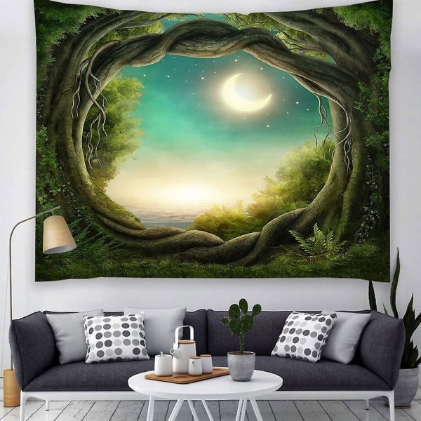 Grønt træ Landskab Natur Gobelin Væg Art Decor 150x130cm