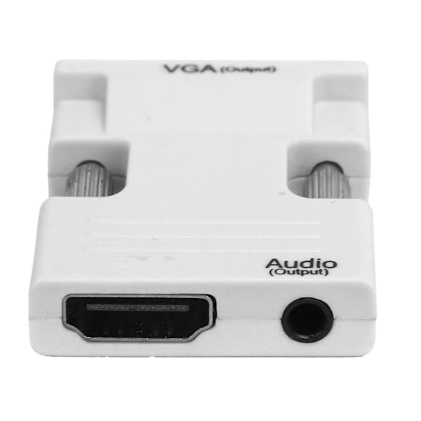 High Definition Multimedia Interface till VGA-omvandlare Hona till Hane HD Ljudkabel Adapter Vit