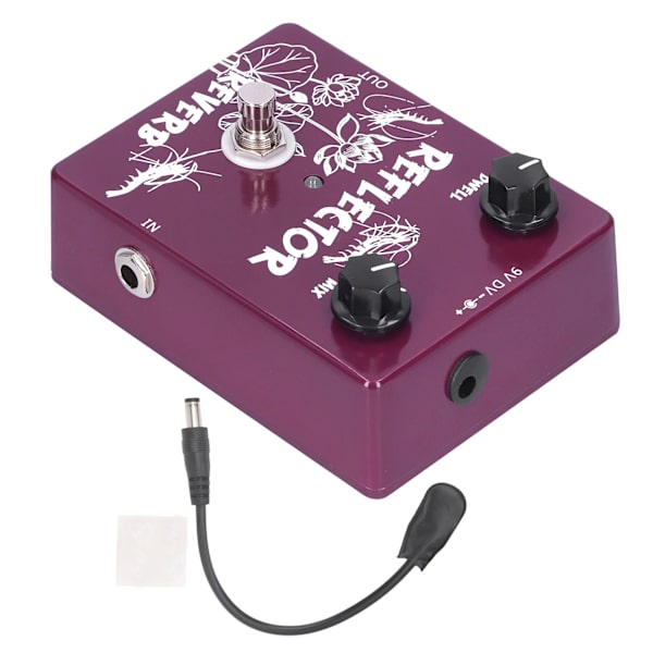 Spring Reverb Pedal Elgitarr Reflektor Effekt Tillbehör Aluminiumlegering Skal CP‑44