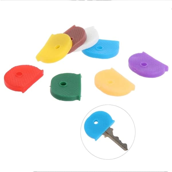 10 blandede farver gummi bløde nøglelåseknapper