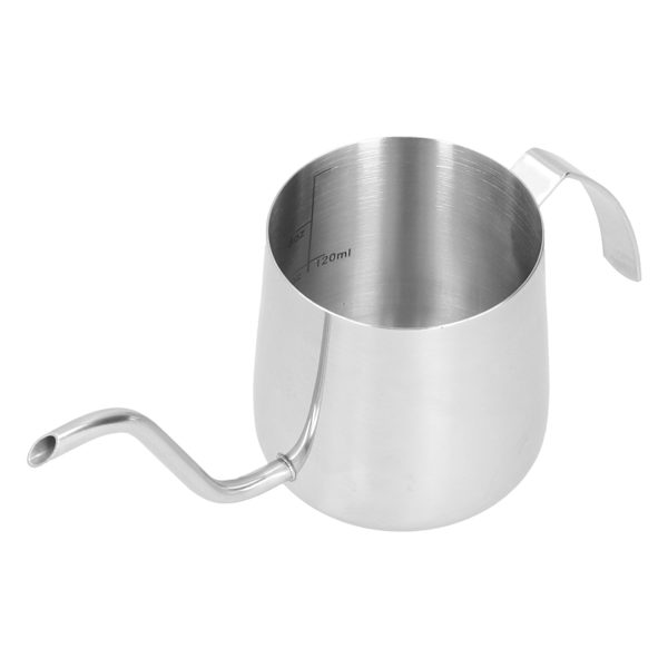 304 Rostfritt Stål PTFE Kaffepanna med Inre Skala Förtjockad Häll Över Kaffekanna för Hemmet 250ml
