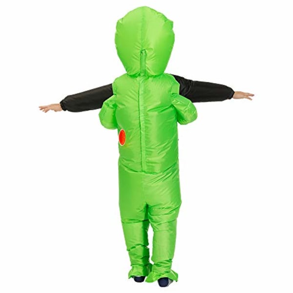 Nabila Oppblåsbar Alien-kostyme for barn, til halloween, cosplay, fint kostyme green