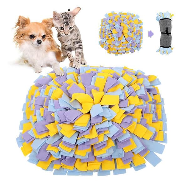 Dog Toy Training Mat Interactive Sniff Activation Toy Fabric Foldable Puppy Blanket with Interesting Scent, 45*45cm
