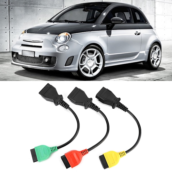 3st Anslutningskabel Ecu Scan Adaptrar Kontakt Passar för Fiat Praktiskt Tillbehör