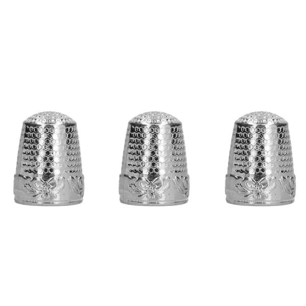 10 Pcs Thimble for Sewing Prevents Needle Slippage Abrasion Resistant Anti-rust Durable Thimble Silver