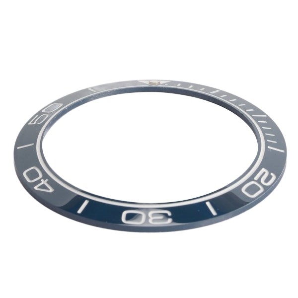 Keramisk Urkransring Profesjonell 41.5mm Urkrans Innlegg Erstatningsdeler Tilbehør for Urmaker Blå Base Hvit Siffer Full Linje