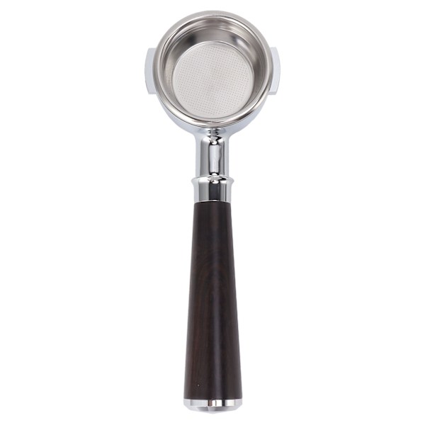 Bottenlöst Portafilter 58mm Aluminiumlegering 2 Öron Kaffe Portafilter med Filterkorg Lila Sandelträ