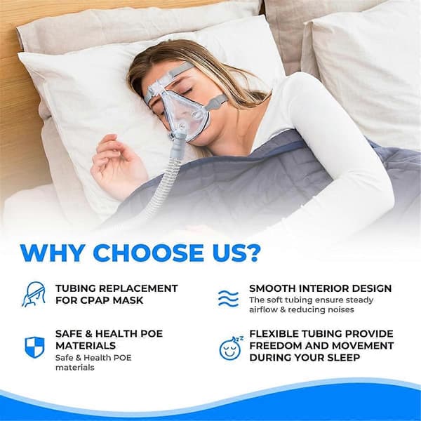 2-PAK Universal Slangebytte for CPAP-tilbehør, 1,8 meter slanger for, Airsense