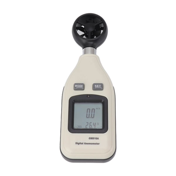Digitalt Anemometer med LCD-display, vindhastigheds- og temperaturmåler, håndholdt måleværktøj til sejlads, surfing, skydning, drone