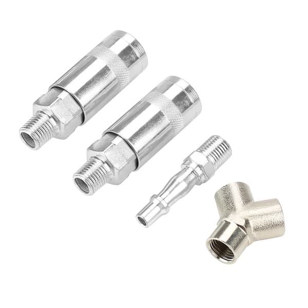 1/4\" BSP Y-stykke 3-vejs pneumatisk hurtigkobling luftpumpeskompressorforbindelse galvaniseret jern