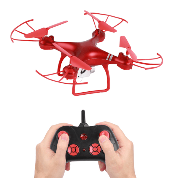 4K High Definition Kamera Drone WIFI Realtids Transmission RC Drone Quadcopter Rød