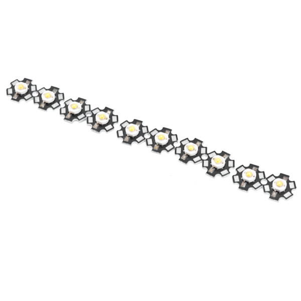 10 stk. Ultra Bright LED Chip 3V DIY Lysperler til Loftslampe Downlight Lommelygte Bordlampe Varmt Lys 3000K 3W
