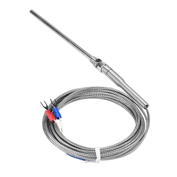 M8 Gänga Typ K Termoelement 100mm Sond Temperatursensor Kabel 0-400℃ (4 m)