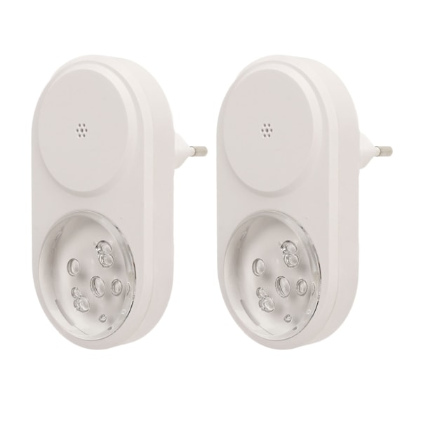 2 stk. Plug-in Natlampe LED RGB Varm Hvid Tilstand 55 Lumen Sød Børnelampe til Soveværelse EU Stik 100‑240V