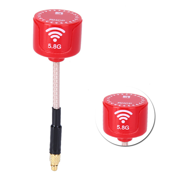 5.8Ghz 3dBi LHCP High Gain Antenne til FPV Racing Drone RC Dele Tilbehør Rød Lige MMCX