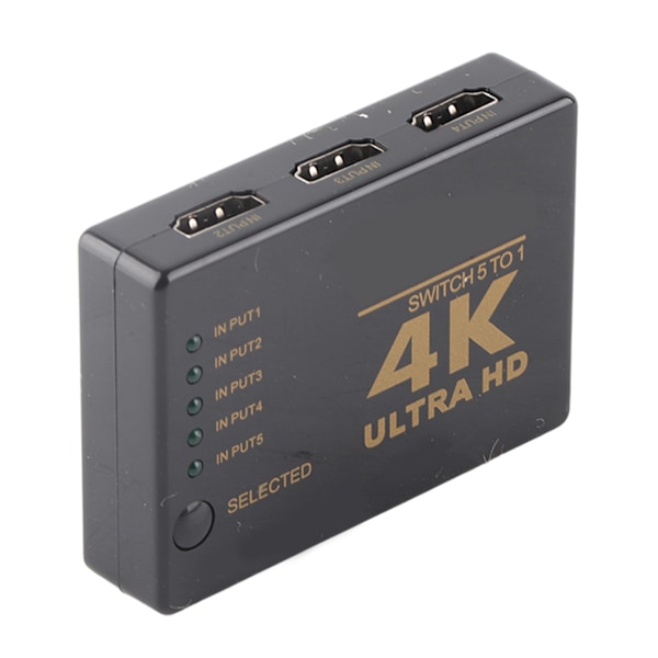 High‑Definition Multimedia Interface Switcher 5 inn 1 ut 1080P Konverter med Fjernkontroll