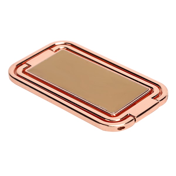 Finger Ring Mobiltelefonhållare Stativ 360° Rotation Metallring Spänne MultiAngle Handgrepp (Roséguld)