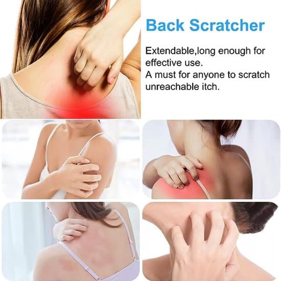 Back Scratcher Extendable-Back Scratcher-Extendable Back Scratcher-Portable Extendable Back Scratcher with Wooden Handle-Relieves Itching in Men and Women