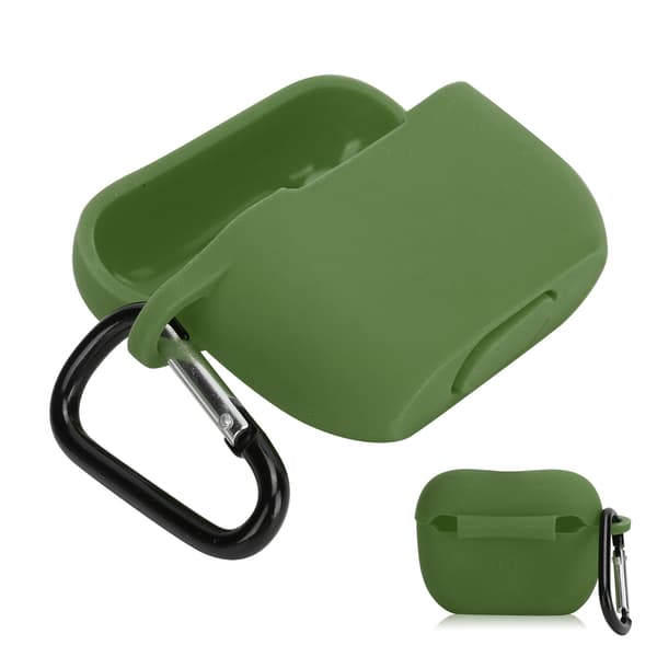 Silikonfodral Skyddskåpa för IOS Earbuds Pro/III Bluetooth Headset Laddningsfodral Grön