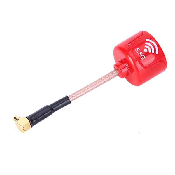 5.8Ghz 3dBi LHCP High Gain Antenne til FPV Racing Drone RC Dele Tilbehør Rød Vinklet MMCX